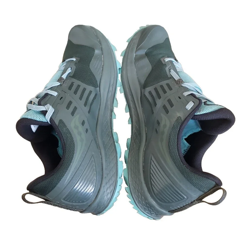 Saucony Peregrine 10 Women's Size 12 Trail Running Shoes Pine Marine